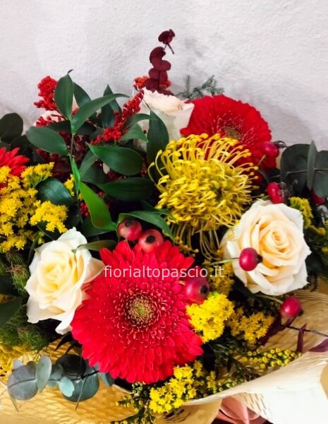 Bouquet misto con toni autunnali 