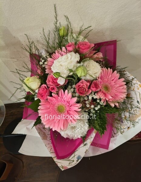 Bouquet media grandezza toni del rosa