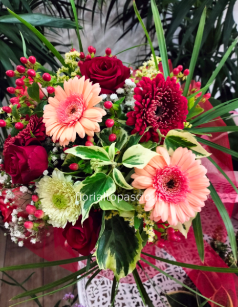 Bouquet con Gerbere rose